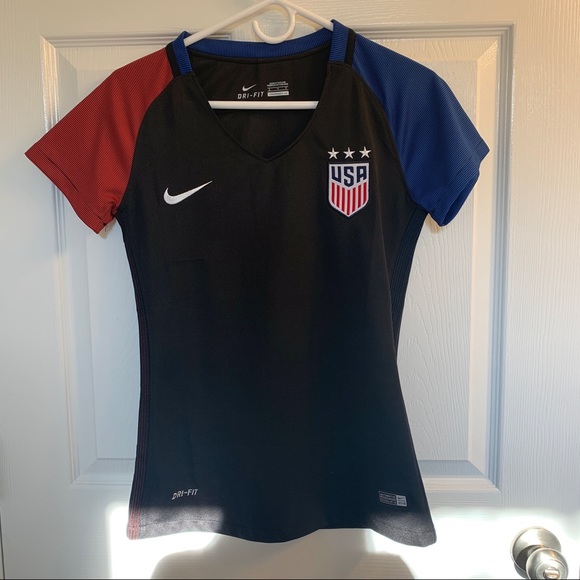 Women's USWNT Emily Sonnett 2022 Away Red Navy Jersey | JerseyFantastic on ArtFire